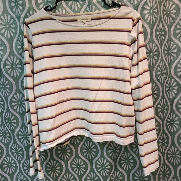 Madewell Tops - MADEWELL | Boatneck Cropped Shirt